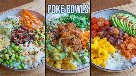 boul de comida|Tres Poke Bowls perfectos, hechos en casa .